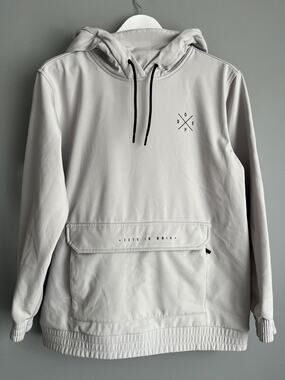 Dope Snow Nomad Jacket S Light Gray Softshell Hoodie Snowboard Ski Fleece Lined